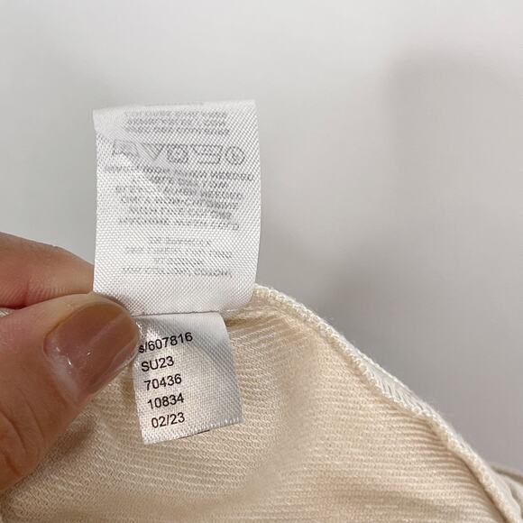 LOFT 2 Cream Almondine The Devin Slim Pants in Twill Ankle Cotton Linen Stretch - Picture 11 of 11